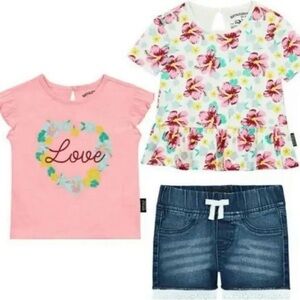 Buffalo David Bitton Buffalo 3pc Summer Short/shirt 4T - New Kids | Color: Pink